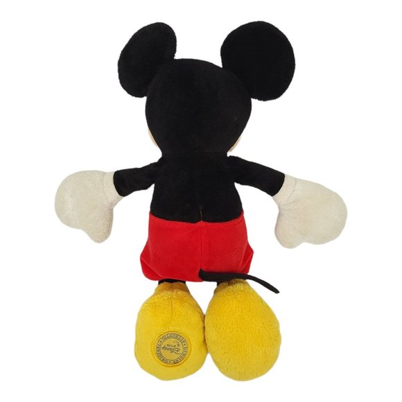 Disney Store Classic Mickey Mouse Plush Doll 13" Stuffed Toy Black Red - Picture 4 of 12